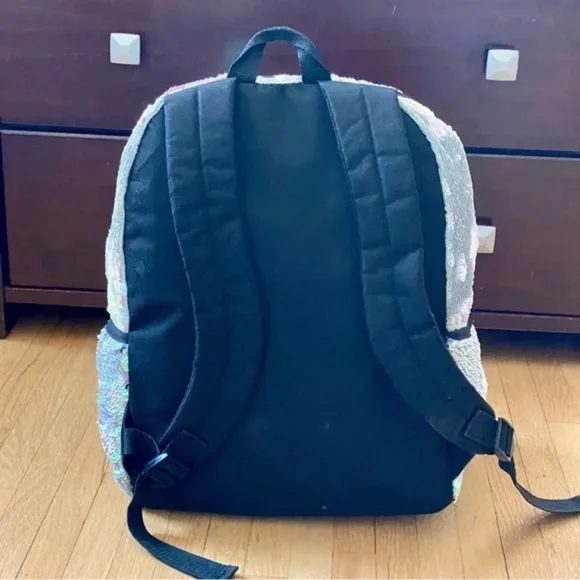 Justice Sparkle Panda Sequin Flip Backpack – Big Eyes Face Design - Picture 9 of 10